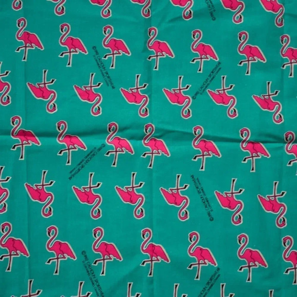 Vintage  Flamingo Fabric - Picture 1 of 6